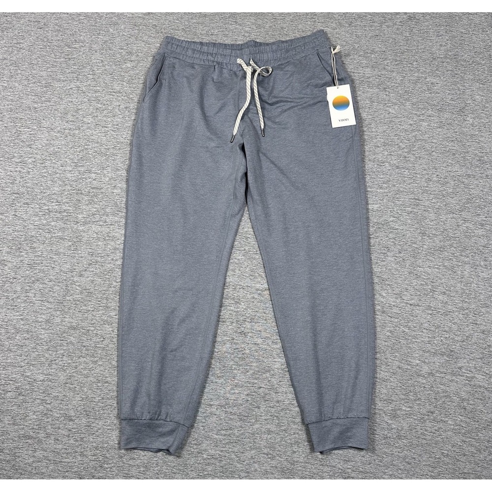 Vuori Performance Jogger Pants Womens Medium Coastal Fog Heather Stretch Gym NEW